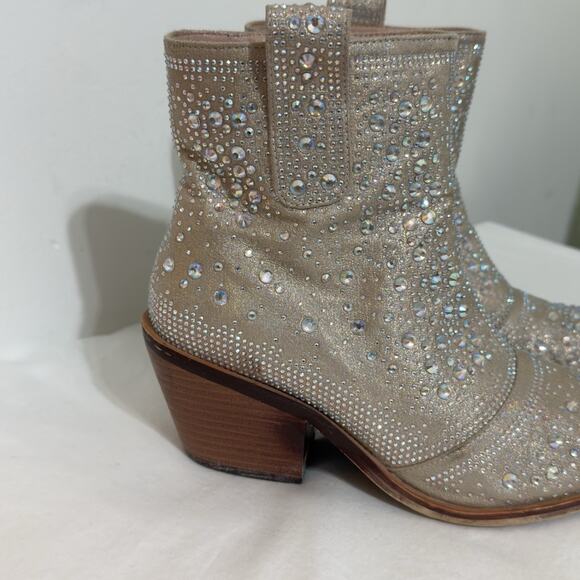 Isnow Women’s Ankle Boots Size 6 – Rhinestone Detail, Sparkly Fashion - Picture 5 of 15